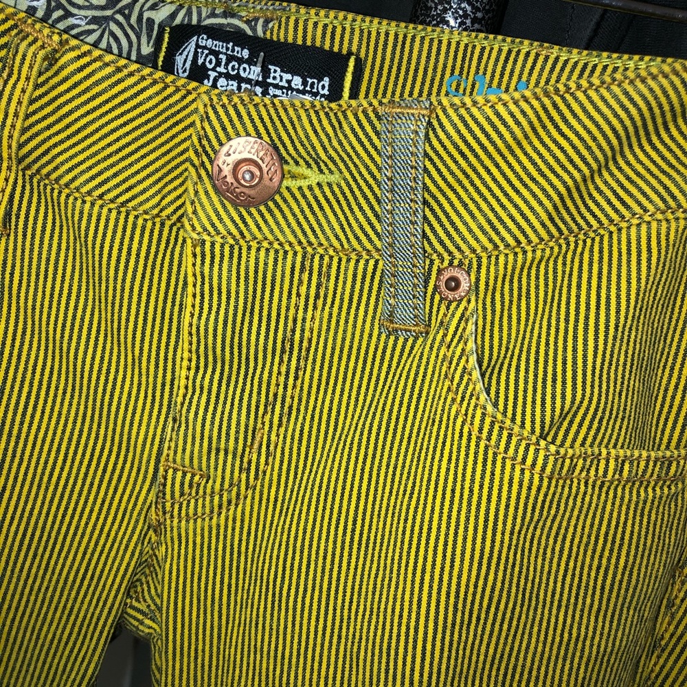 3 for $30 Volcom Yellow striped jeans